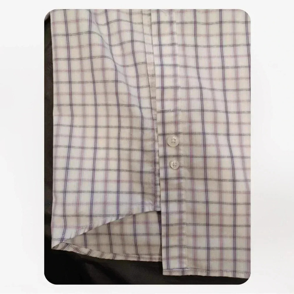 Daniel Hechter Long Sleeve Dress Shirt Purple & White Size 16/Large - Picture 6 of 10